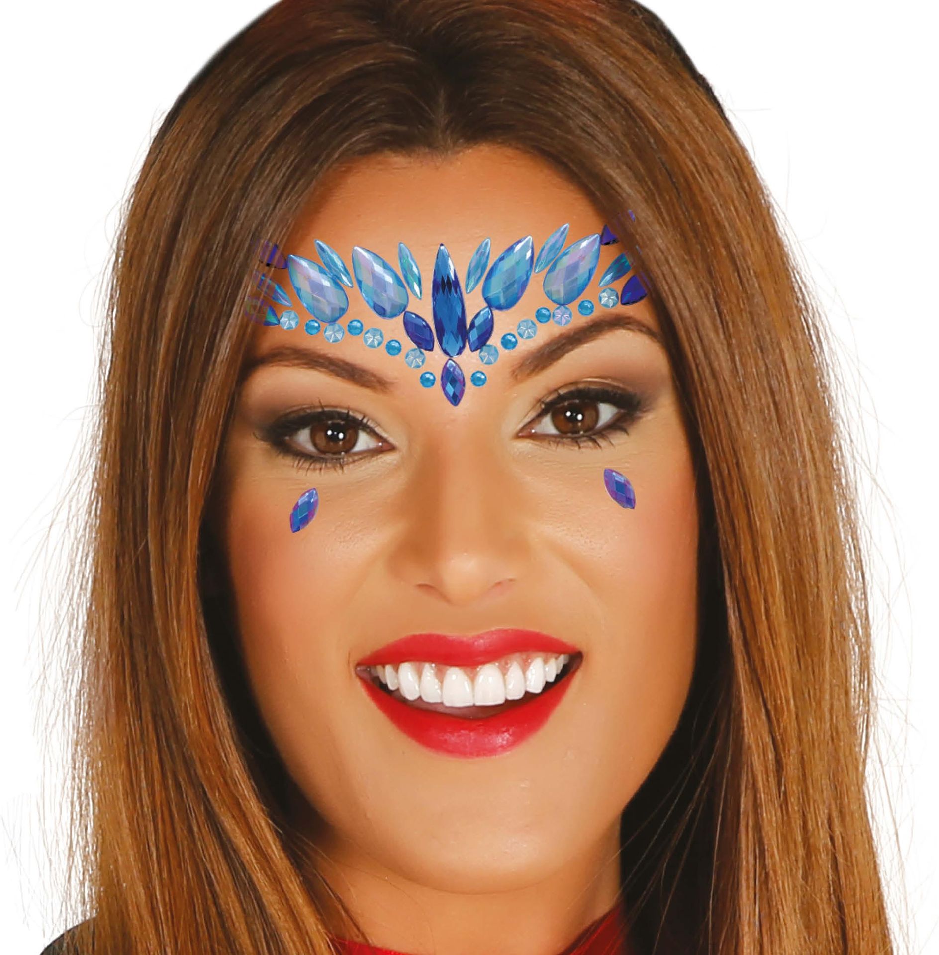 Blauwe Gezichtssieraden