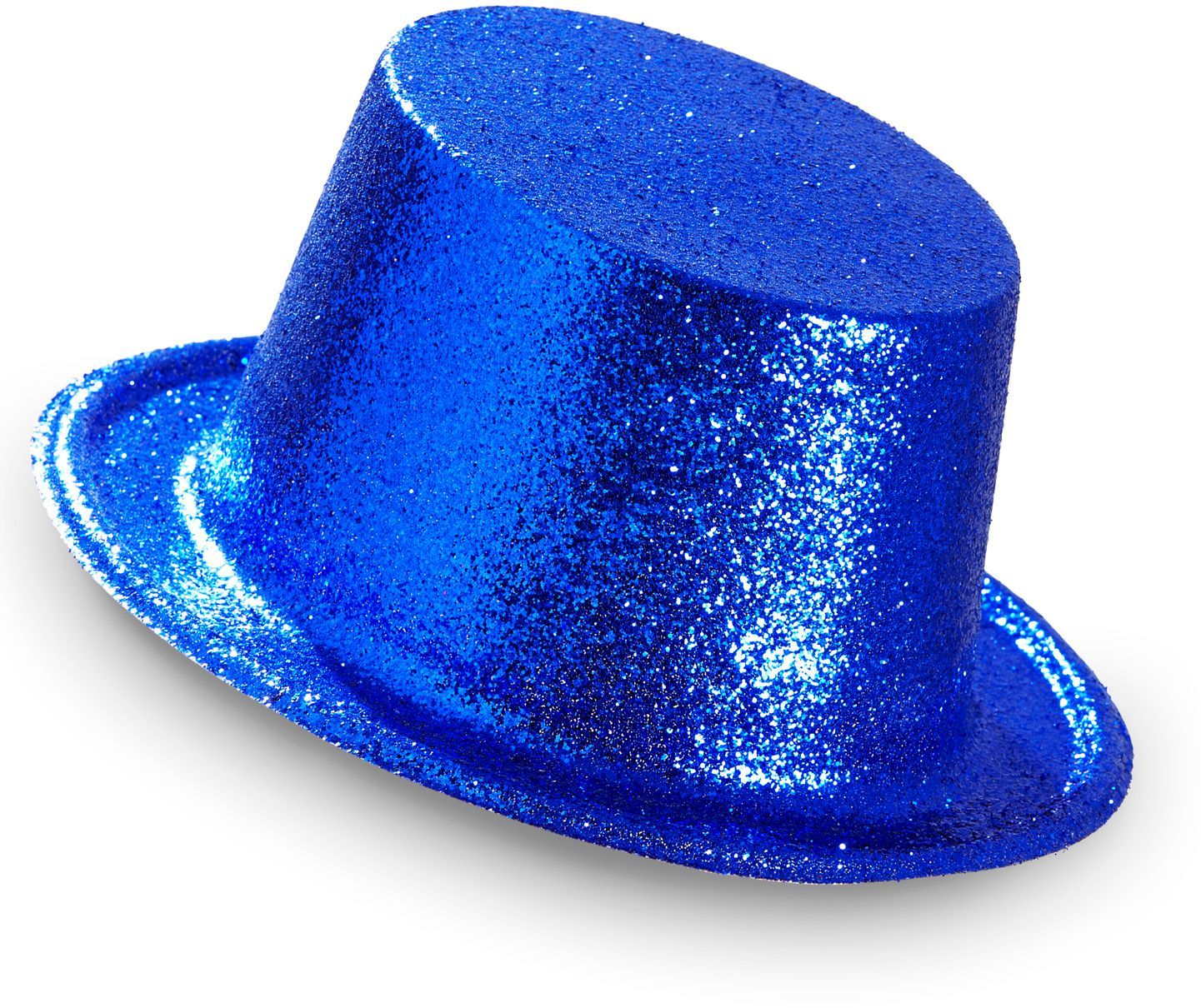 Blauwe Glitter Hoge Hoed