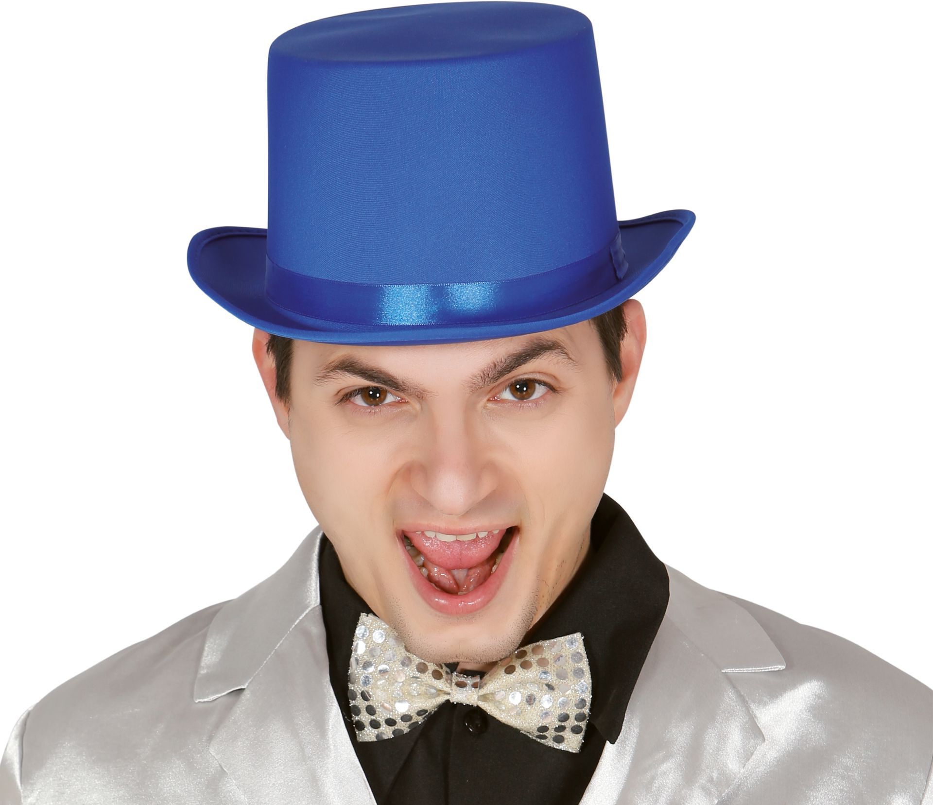 Blauwe hoge hoed luxe