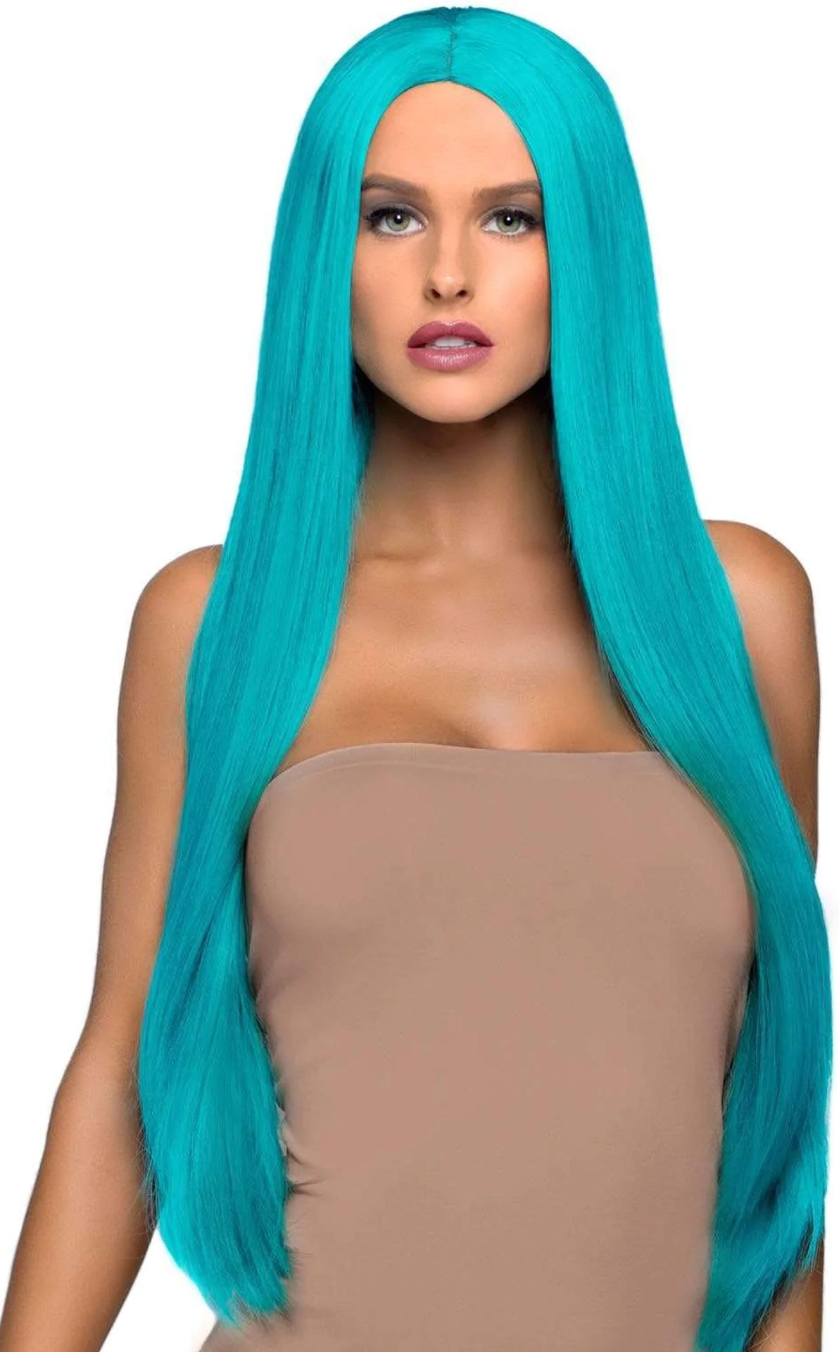 Blauwe Lange Pruik Celeste