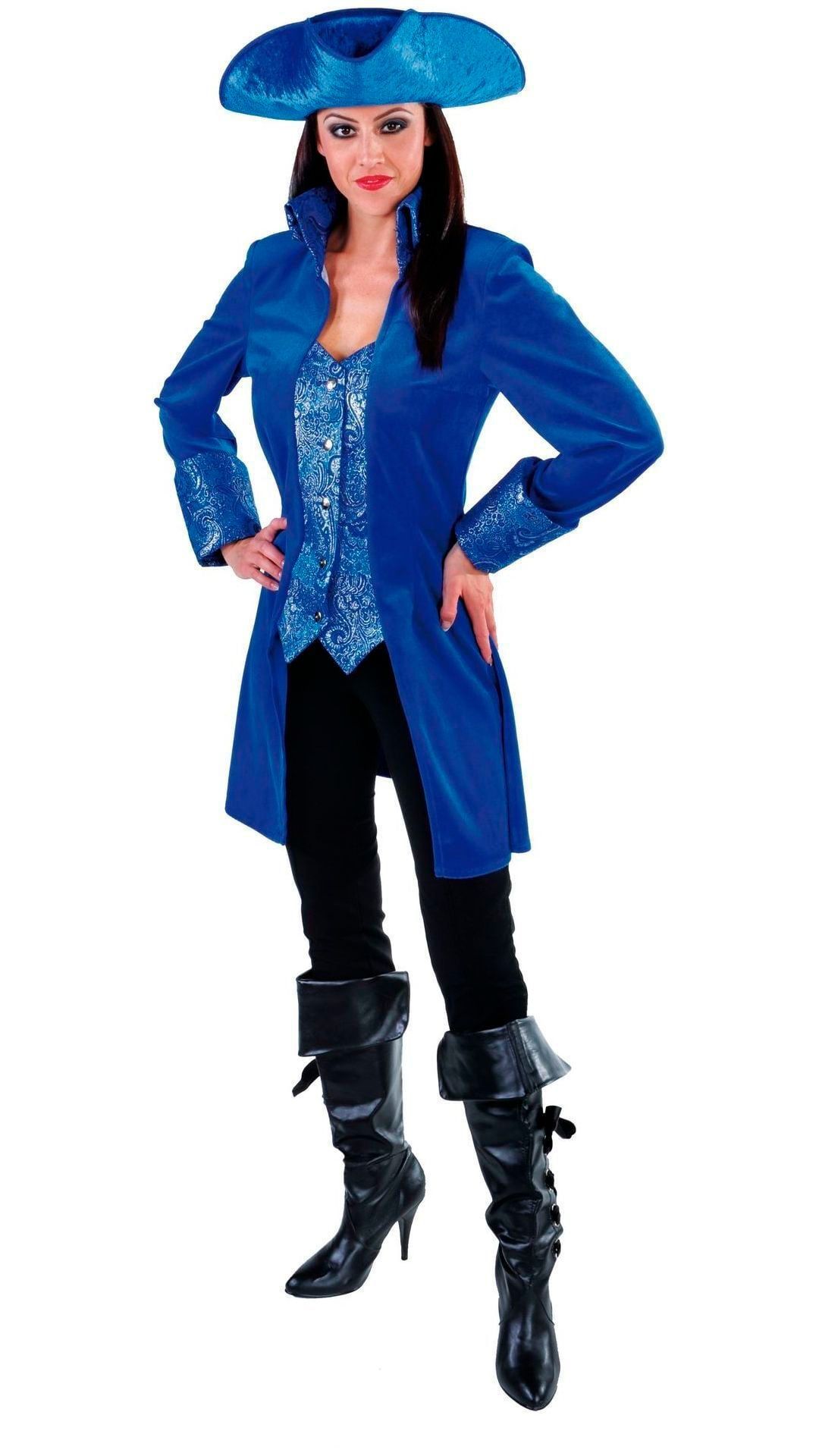 Blauwe Markiezin Jas Dames