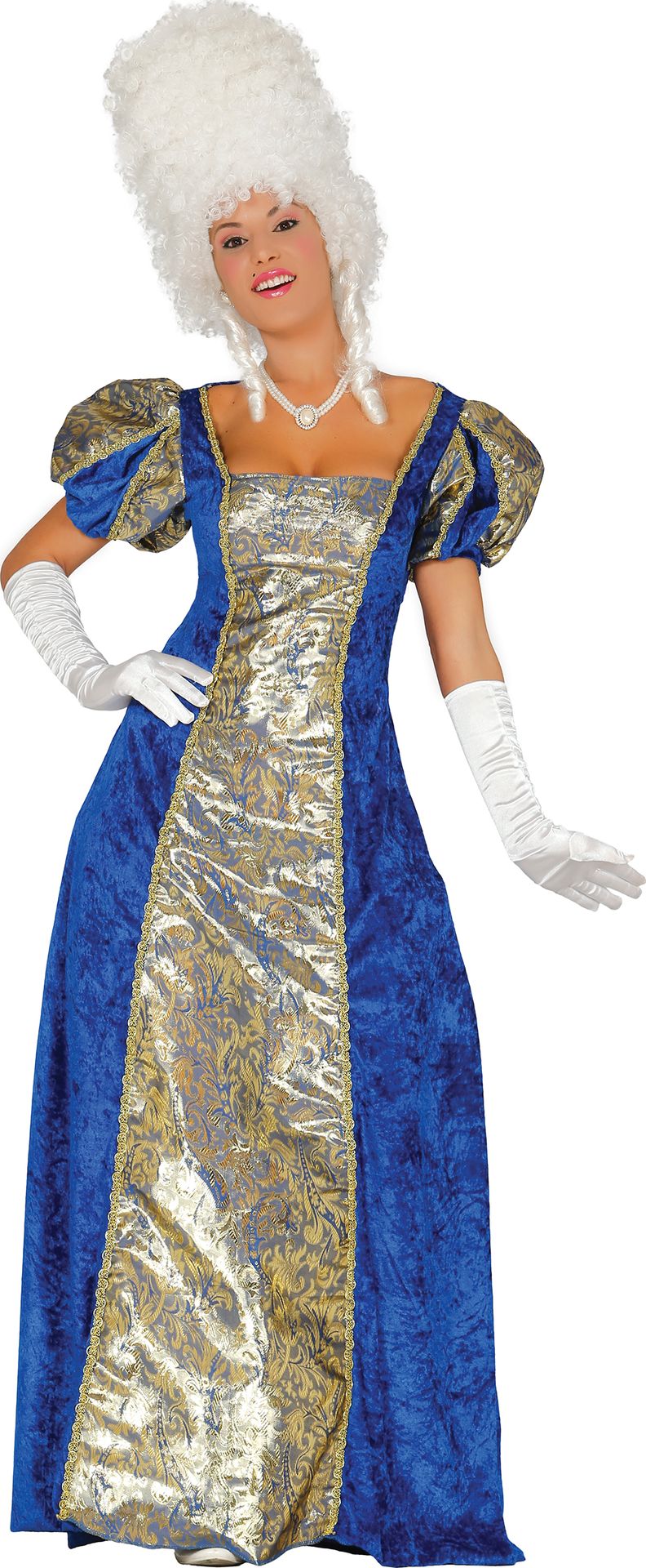 Blauwe Markiezin Jurk