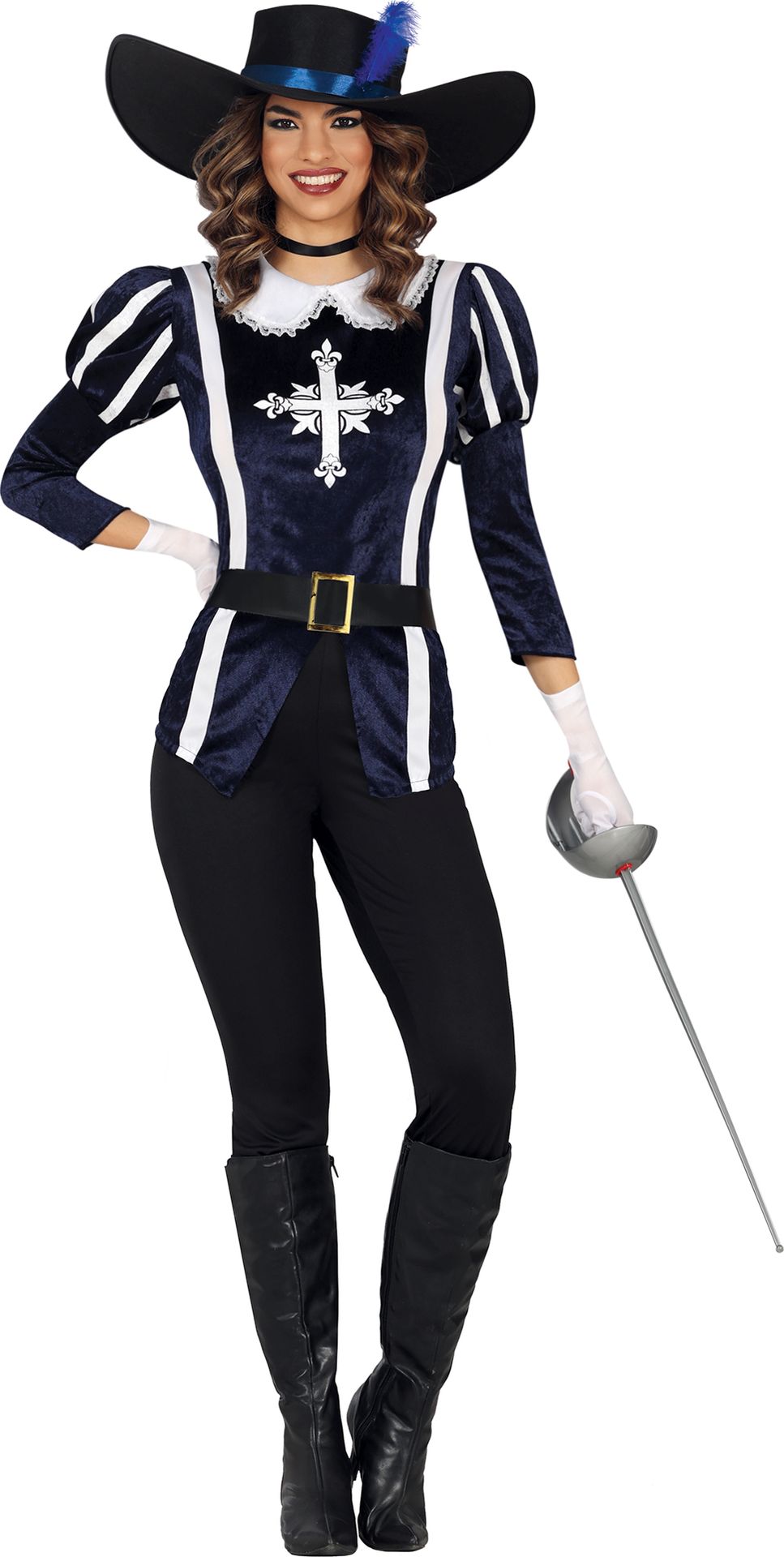 Blauwe Musketier Kostuum Dames