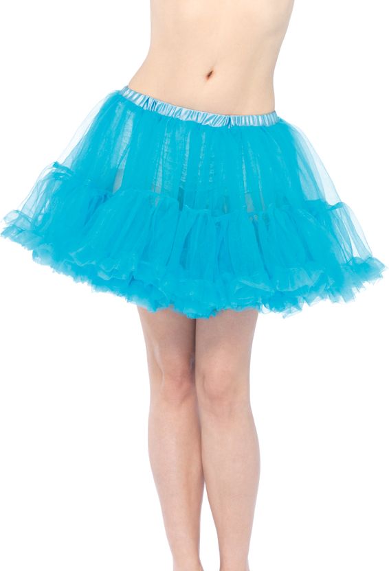 Blauwe Petticoat met Dubbele Ruche