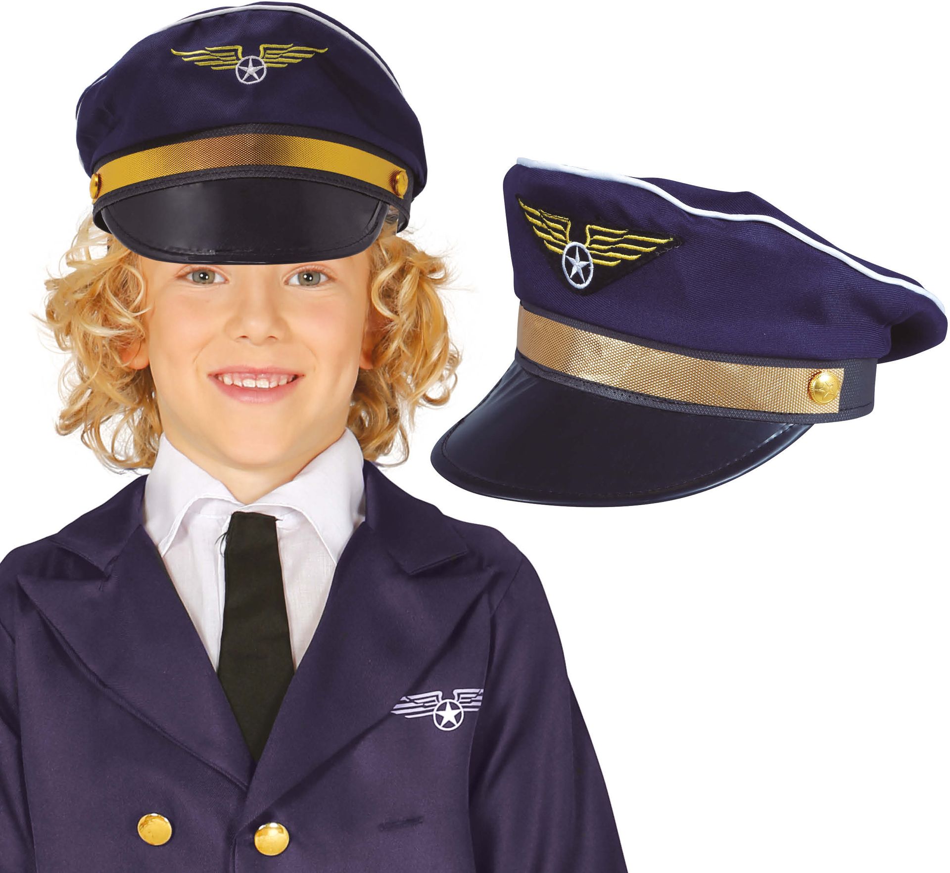 Blauwe Pilotenpet Kind