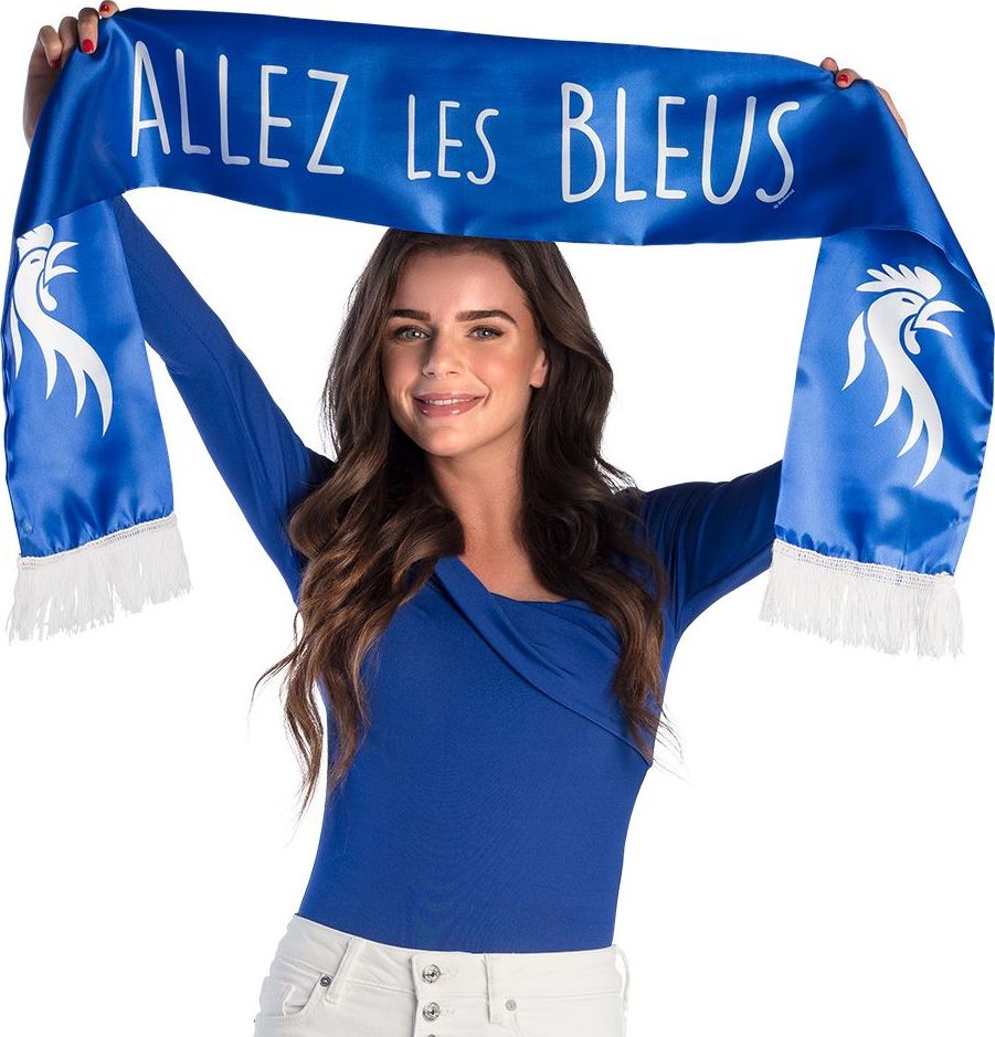 Blauwe Polyester Sjaal 'Allez Les Bleus'