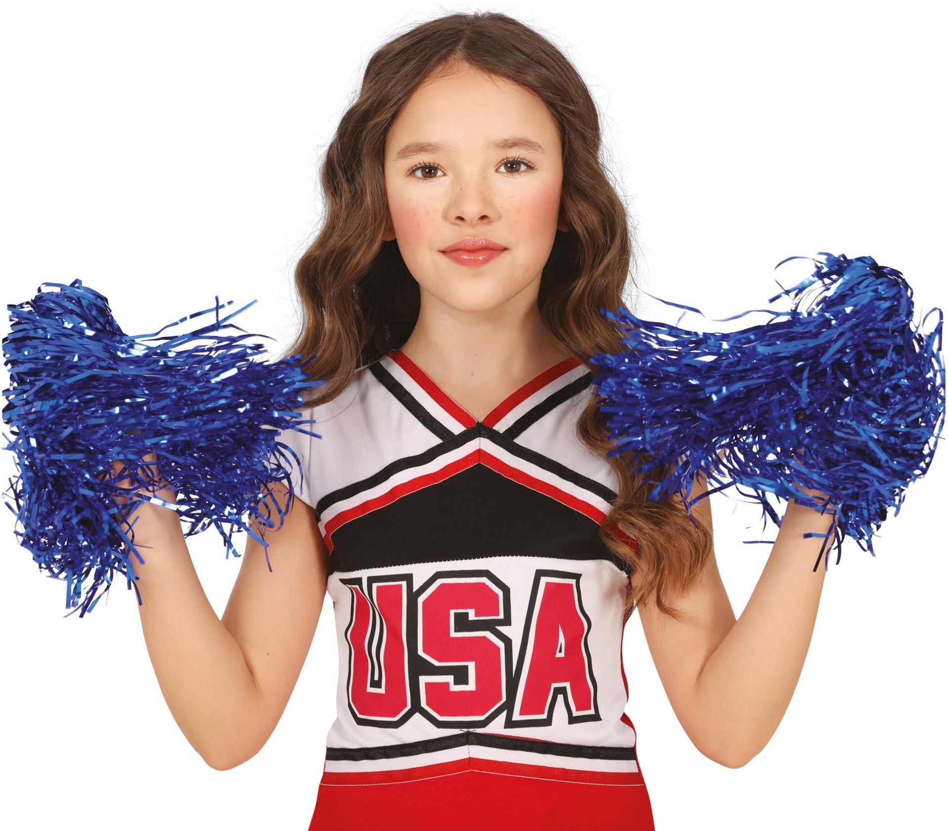 Blauwe Pom-Pom set Cheerleader 2 Stuks Kind