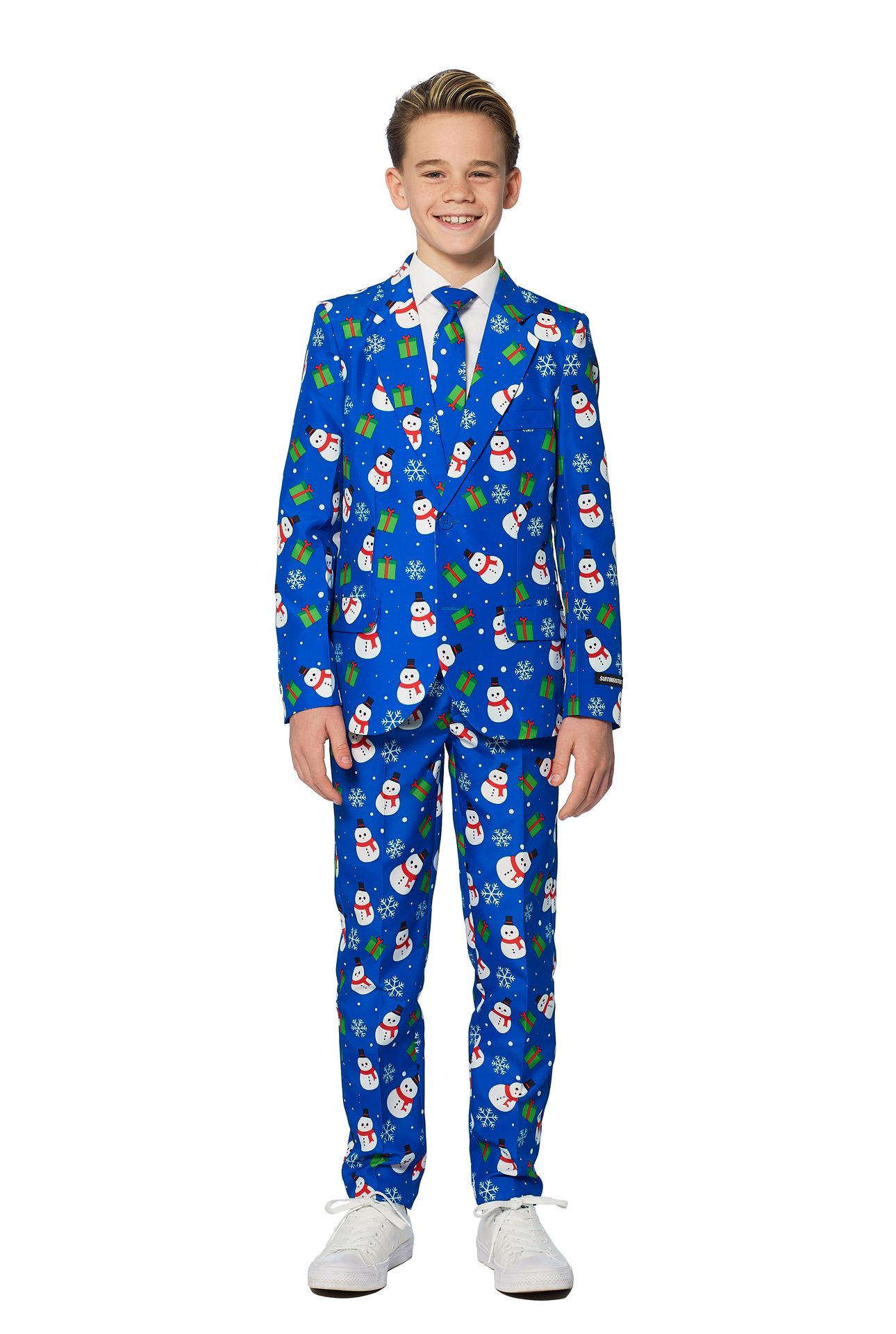 Blauwe sneeuwpop Suitmeister kostuum jongens