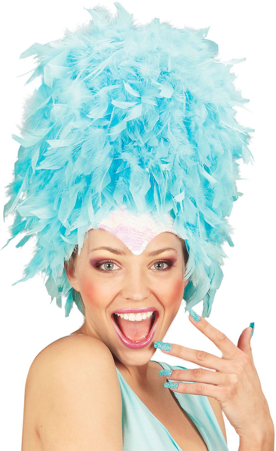 Blauwe Veren Hoofdtooi