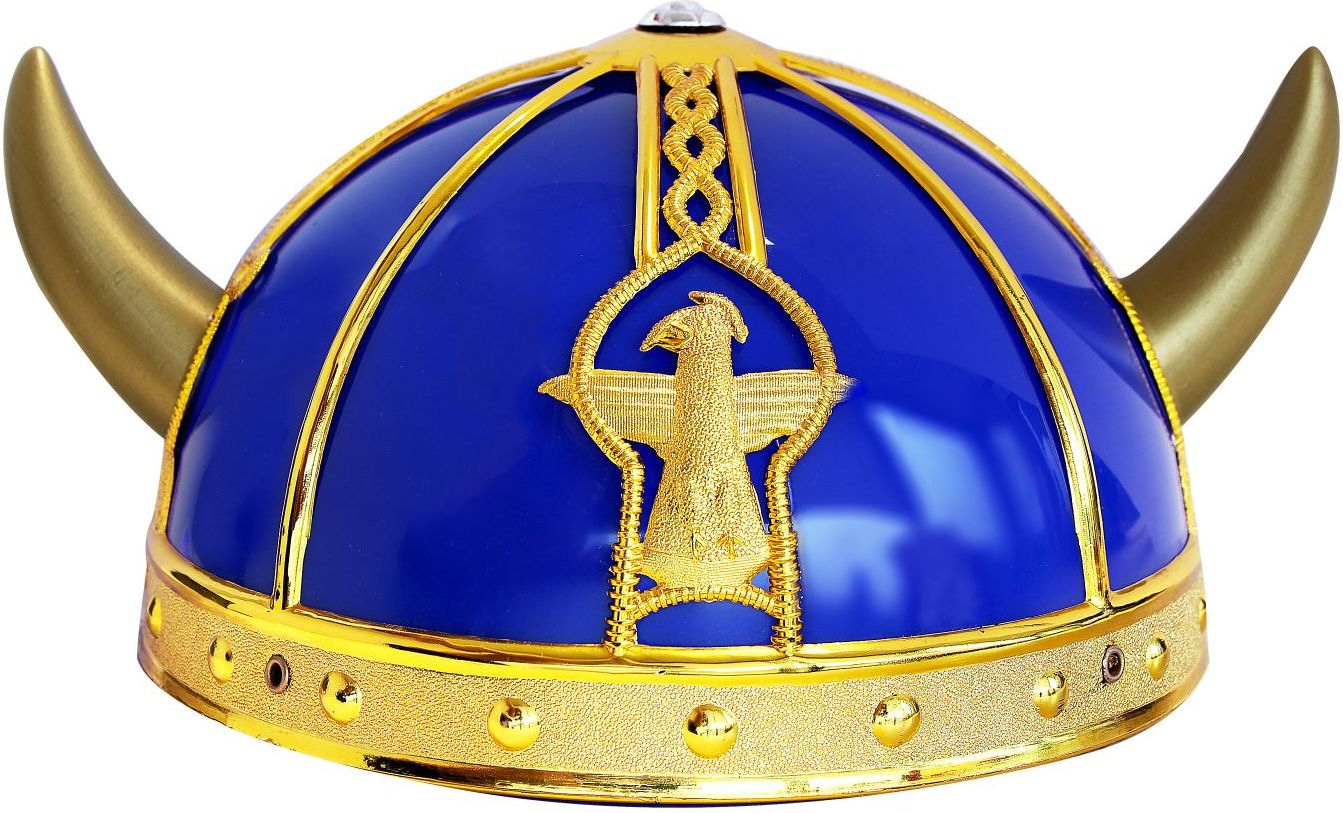 Blauwe viking helm