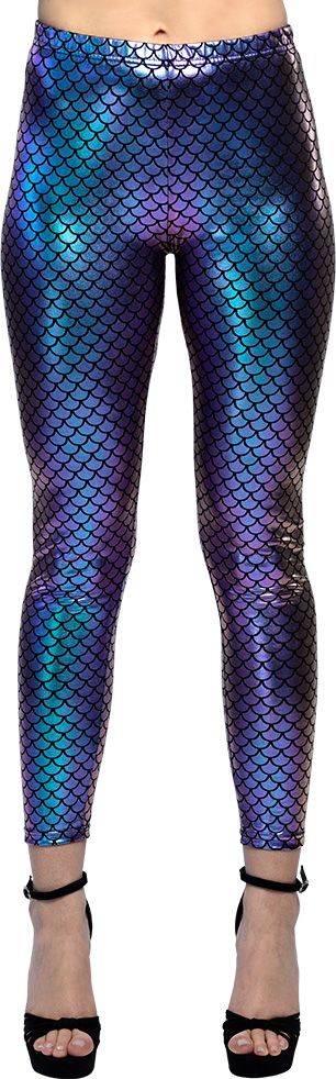 Blauwpaarse Zeemeermin Legging Dames
