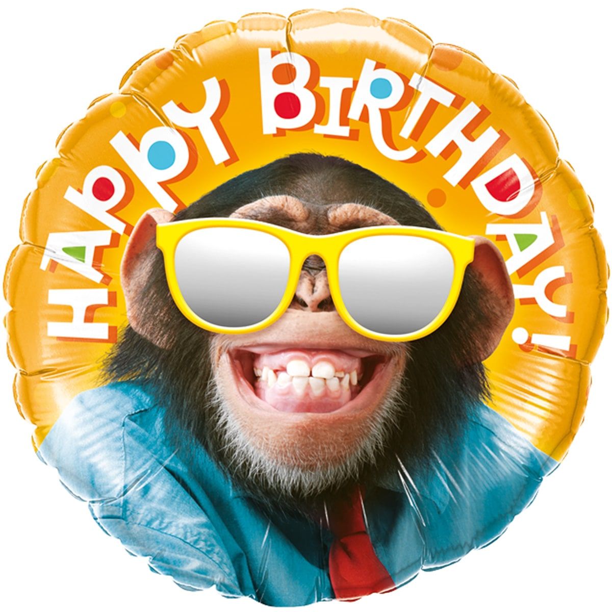 Blije aap verjaardag folieballon