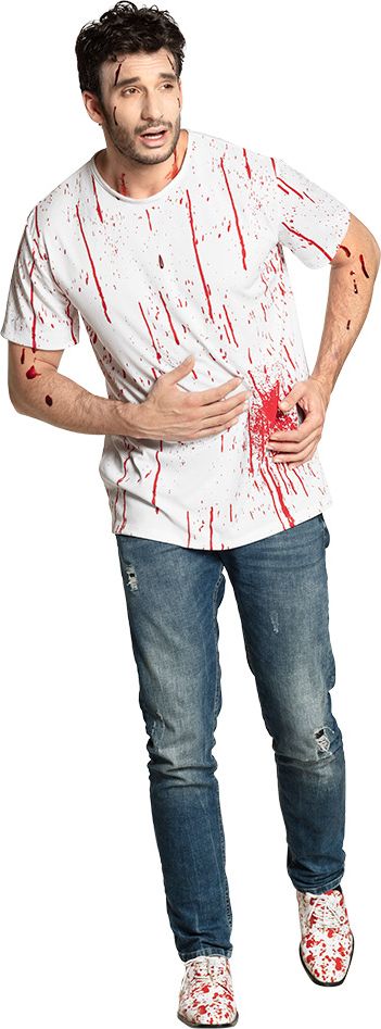 Bloederig kogelgat shirt unisex