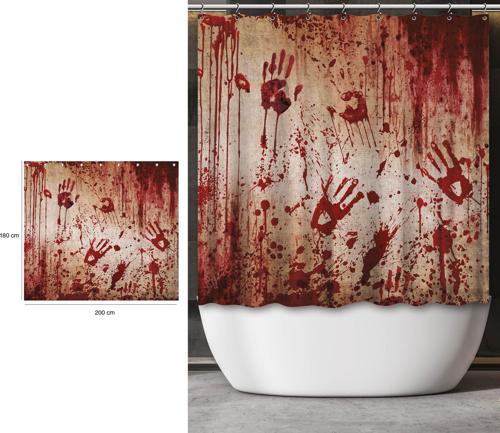 Bloederige Douchegordijn Halloween