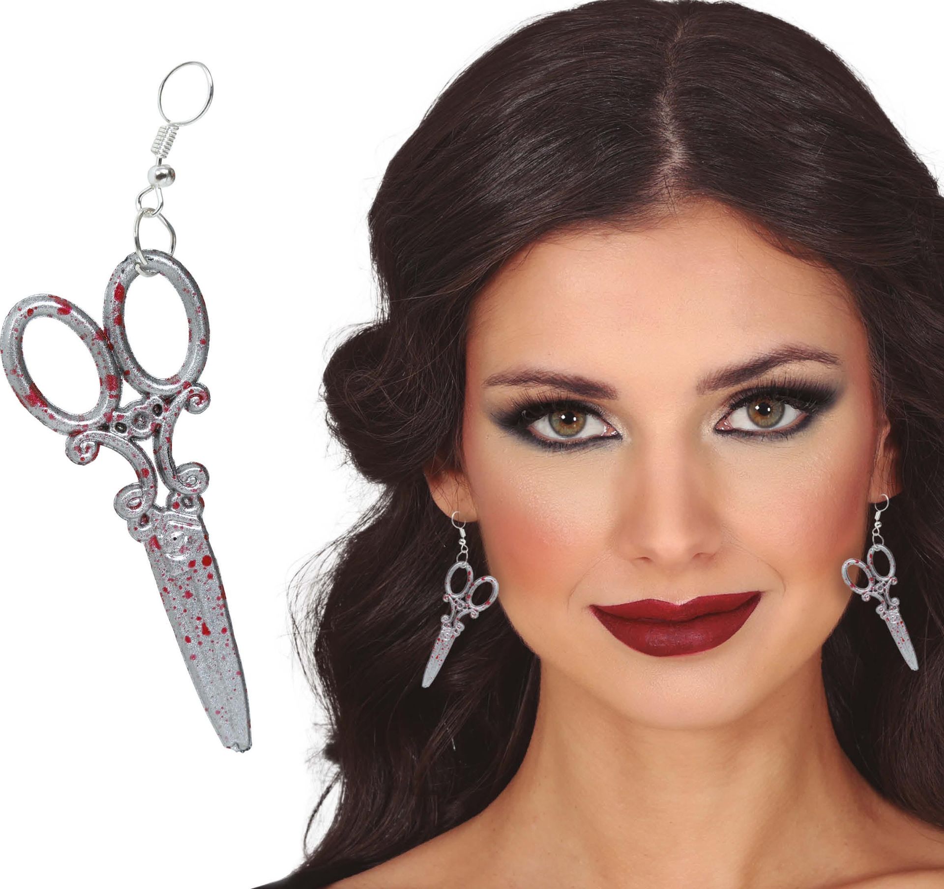 Bloederige Schaar Halloween Oorbellen