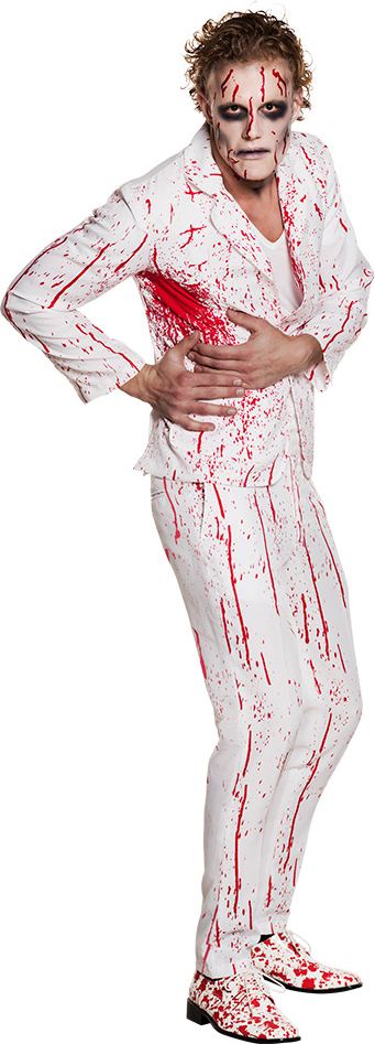 Bloederige zombie kostuum man