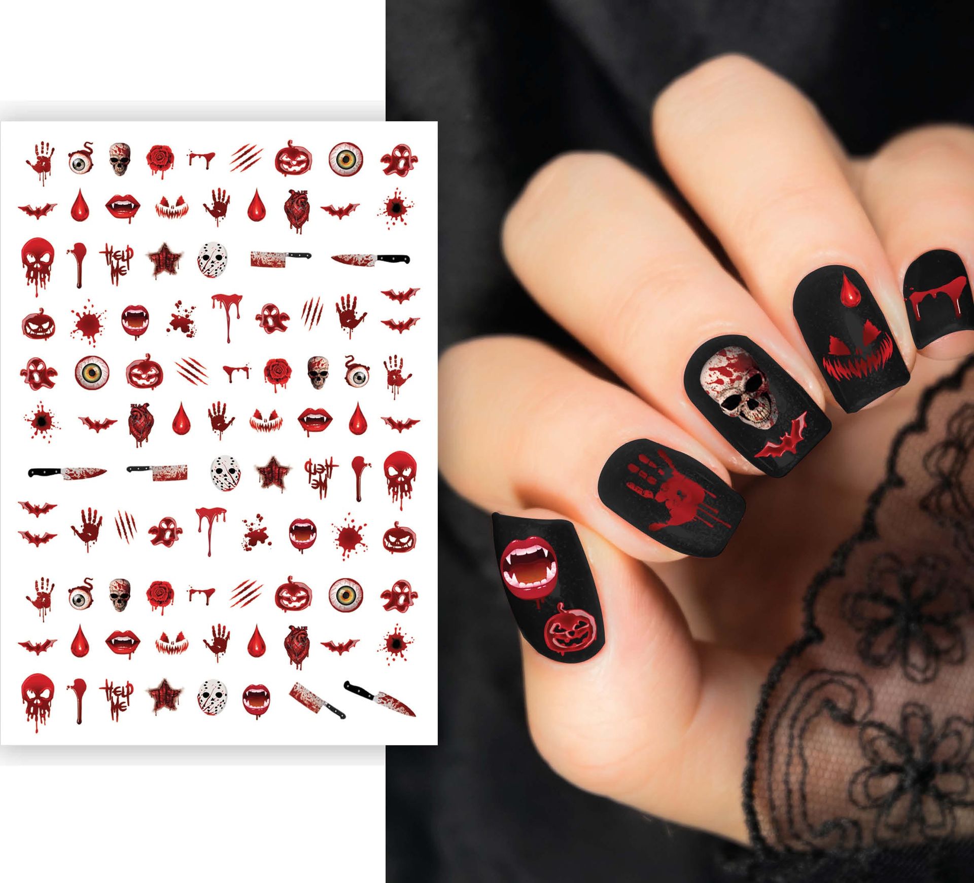 Bloedhorror Nagelstickers