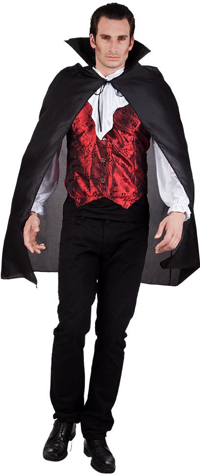Bloedlustige vampier cape zwart