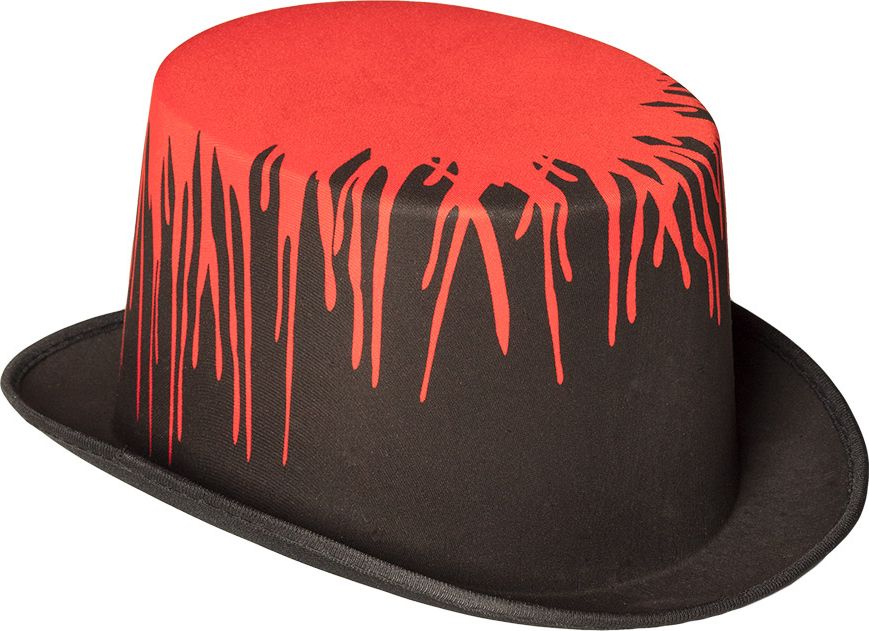 Bloedspetter zwarte hoed halloween