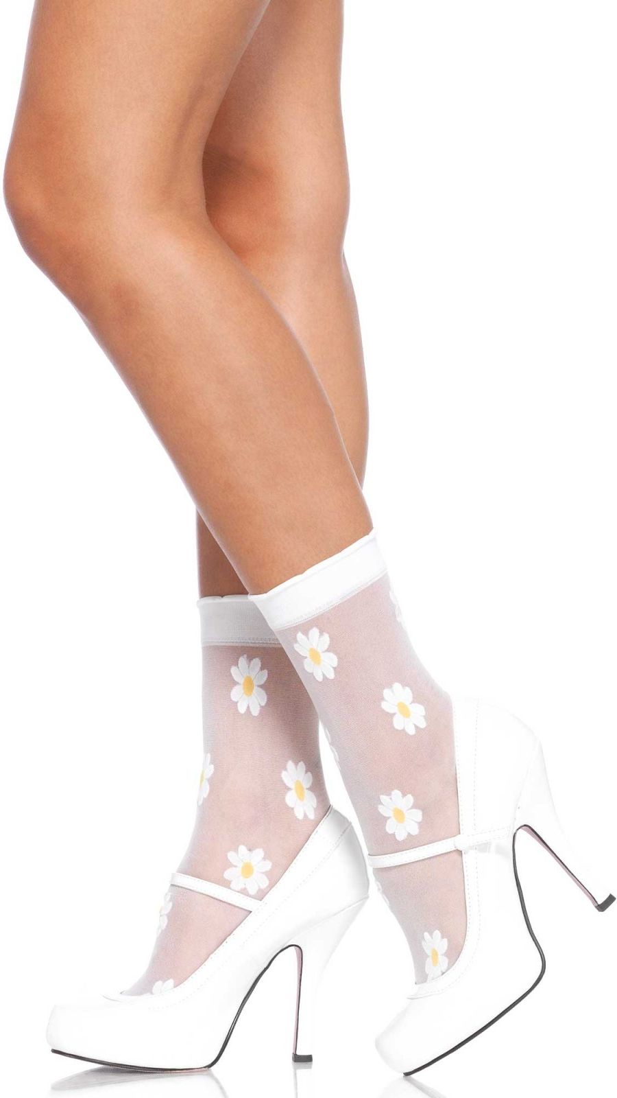 Bloemen sokken transparant
