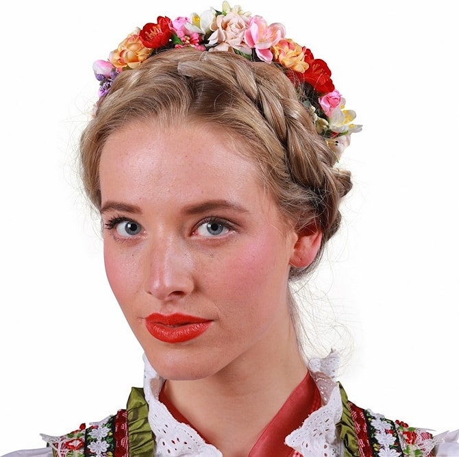 Bloemenkrans Haarband Dames Oktoberfest Trachten