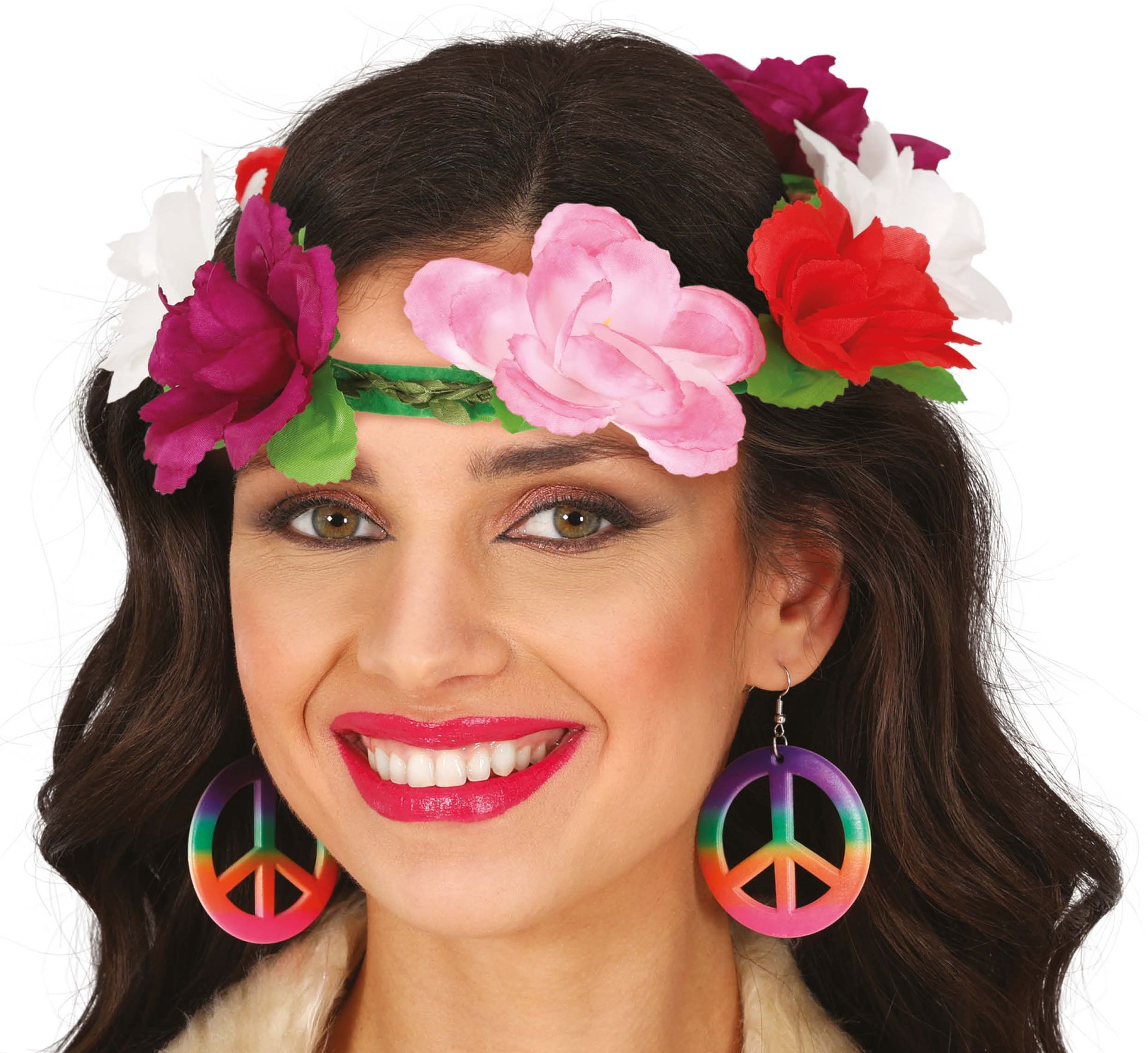 Bloemenkroon Hippie Rozen Volwassenen