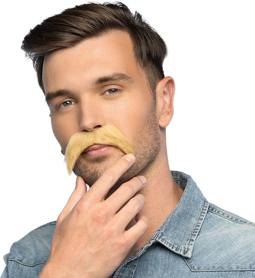 Blonde Biker Snor Heren