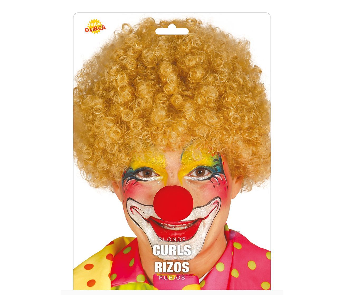 Blonde Krullen Clownspruik