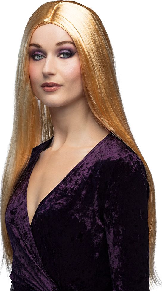 Blonde Ursula Heksen Pruik Lang
