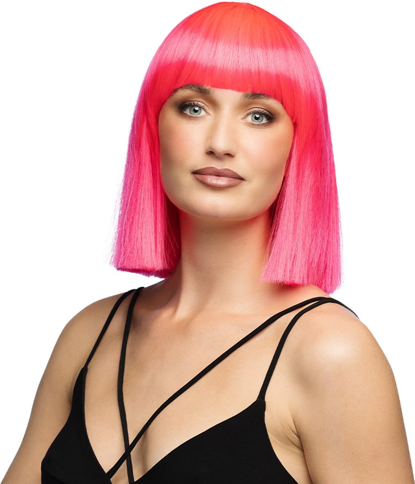 Bob Pruik Dames Neon Roze