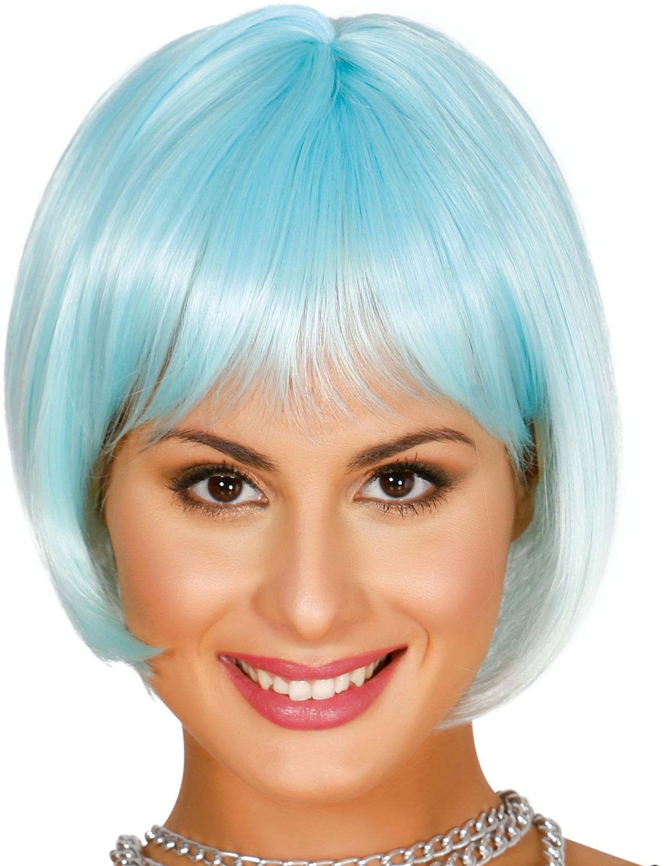 Boblijn Balayage Pruik Turquoise