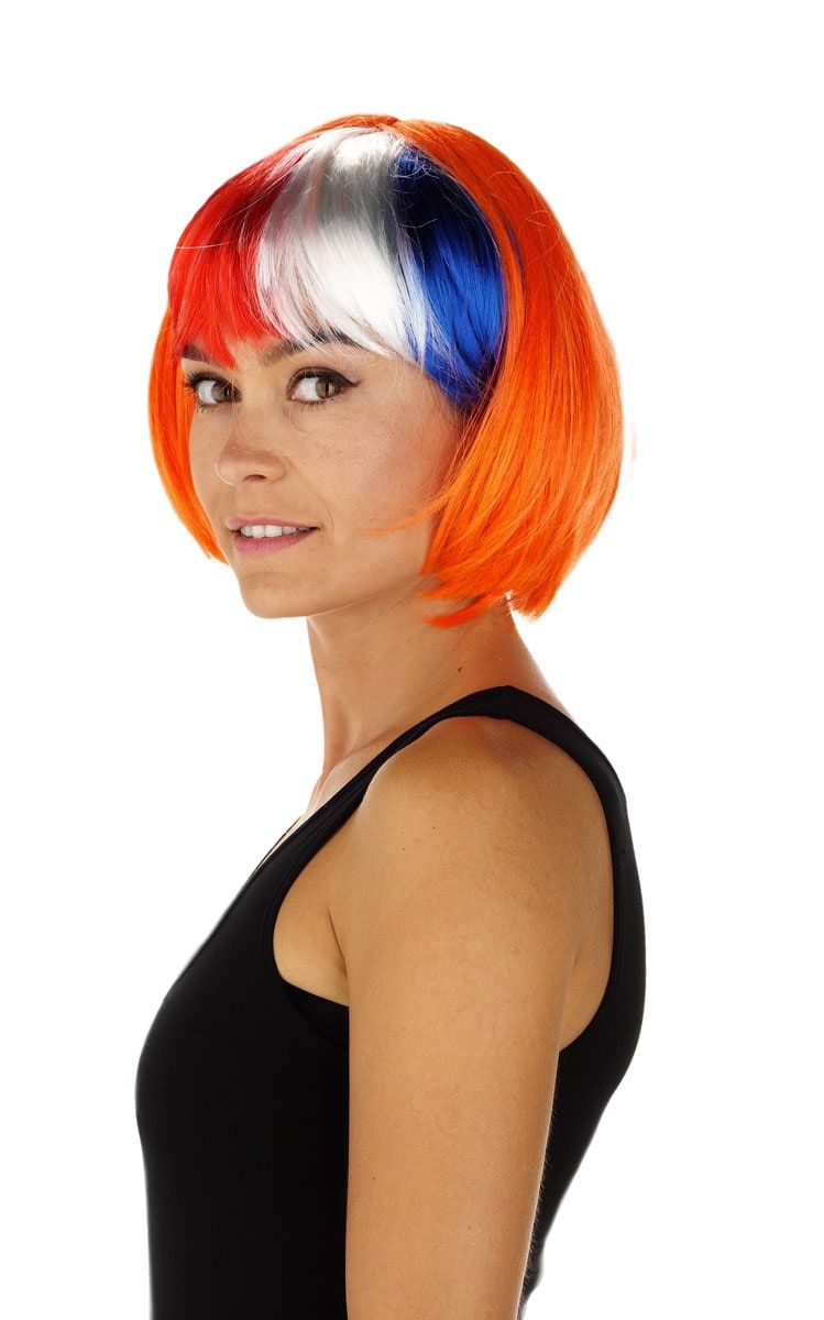 Bobline Pruik Oranje Rood Wit Blauw
