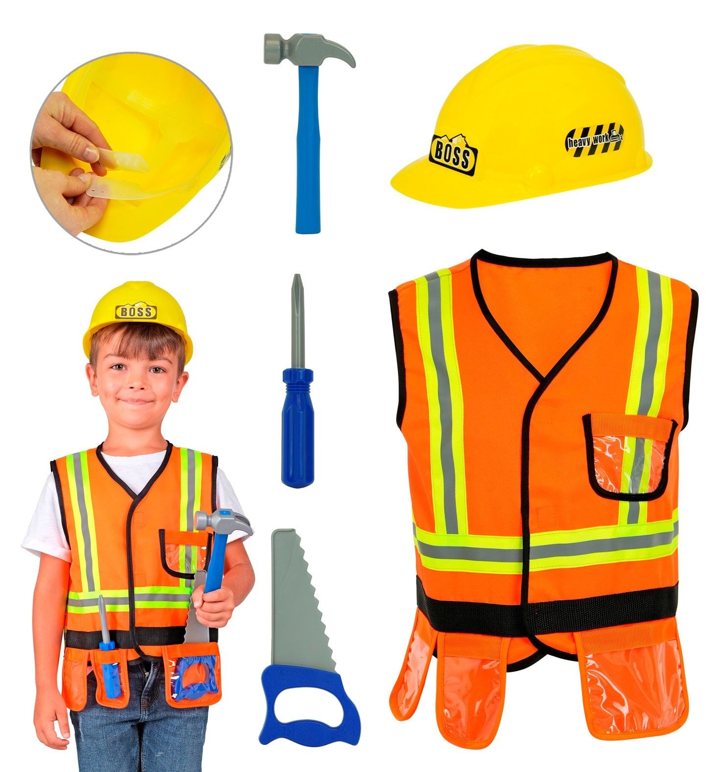 Bouwvakker Set met Vest Kinderen