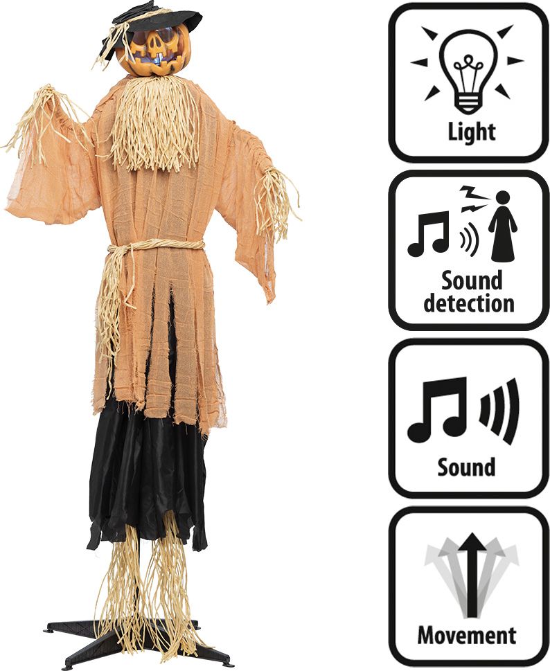 Boze Pompoen Decoratie Halloween Licht, Geluid en Beweging