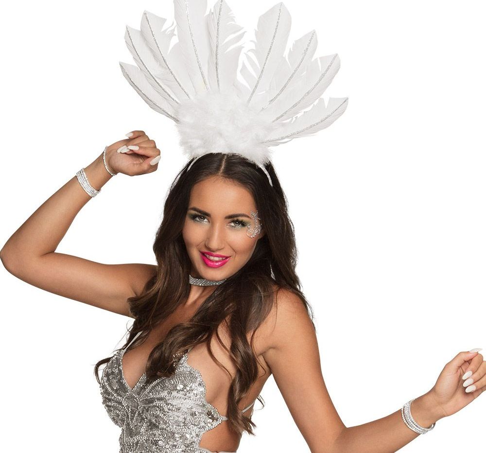 Braziliaanse Samba Tiara Wit