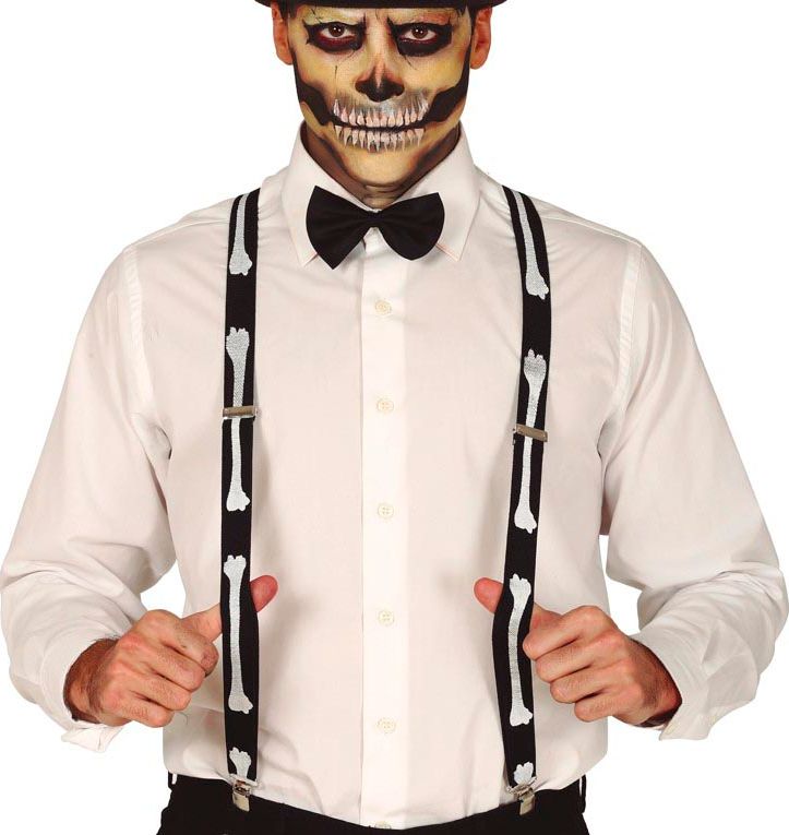 Bretels met Skelet Print