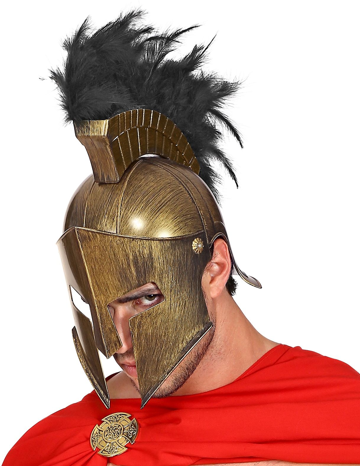 Bronzen Spartacus Helm met Veren