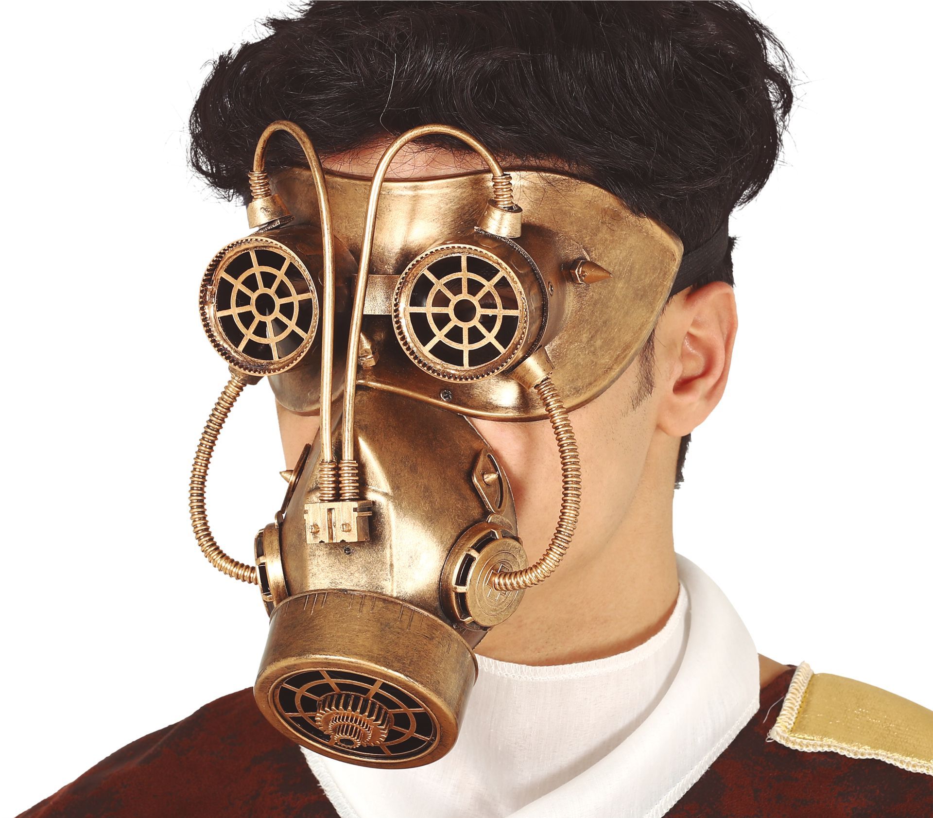 Bronzen Steampunk gasmasker