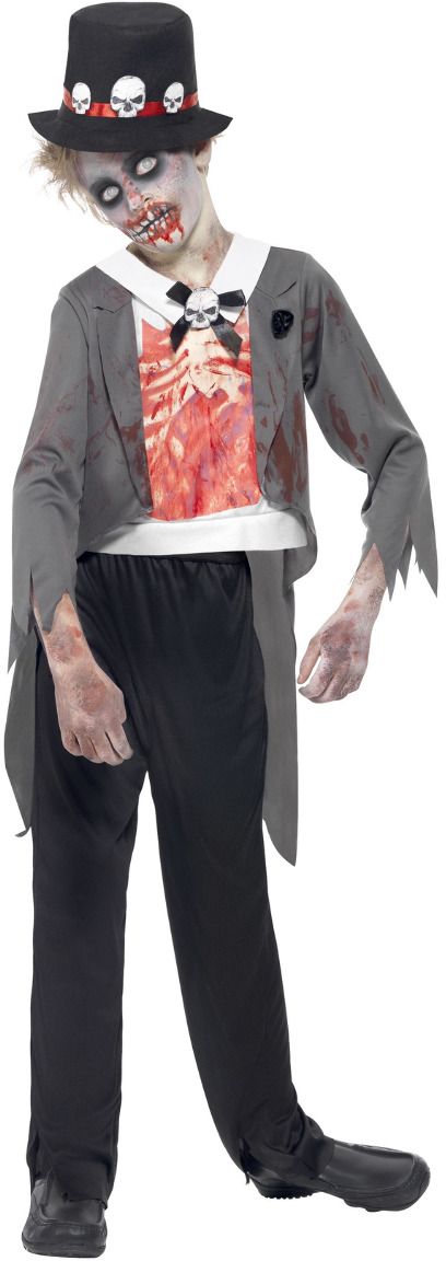 Bruidegom Zombie Kostuum Zwart
