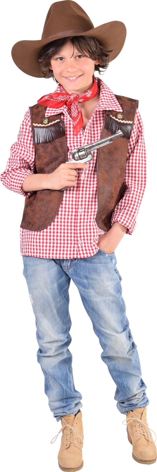 Bruin Cowboy Vest Kinderen