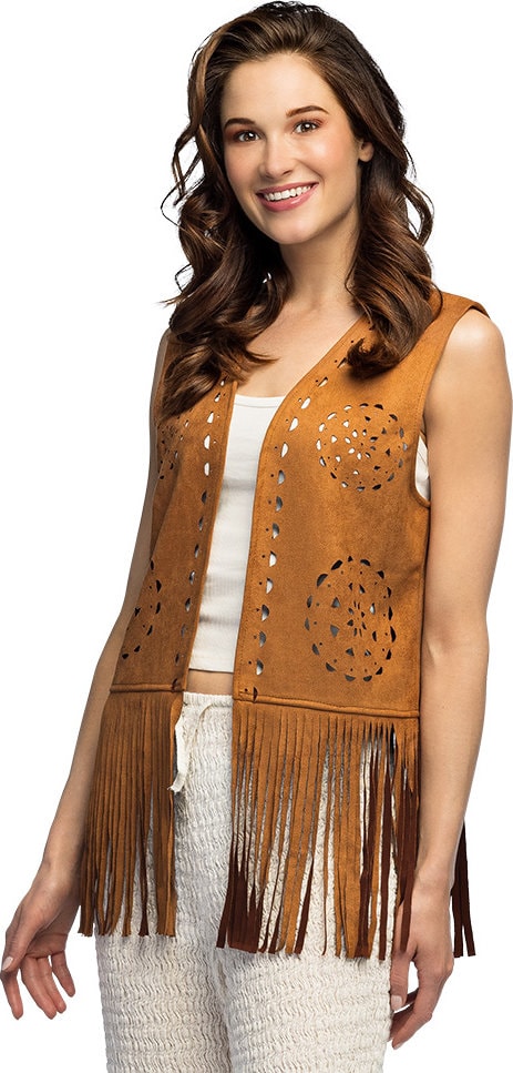 Bruin Hippie Gilet Dames Festival