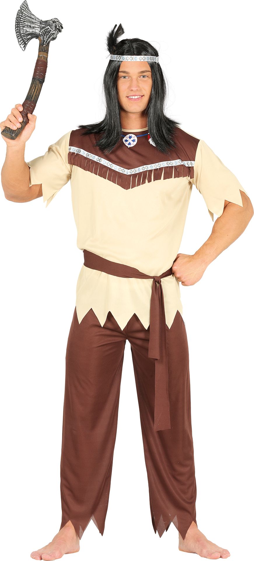 Bruin Indianen Kostuum Heren