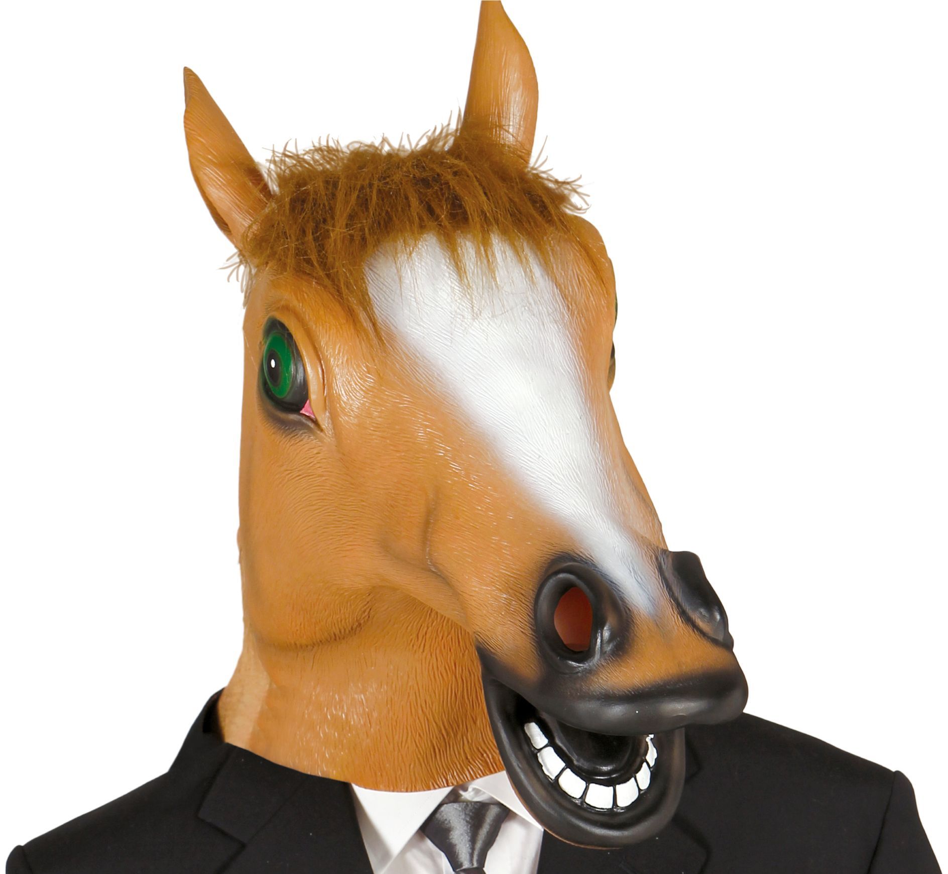 Bruin Paardenmasker met Haar