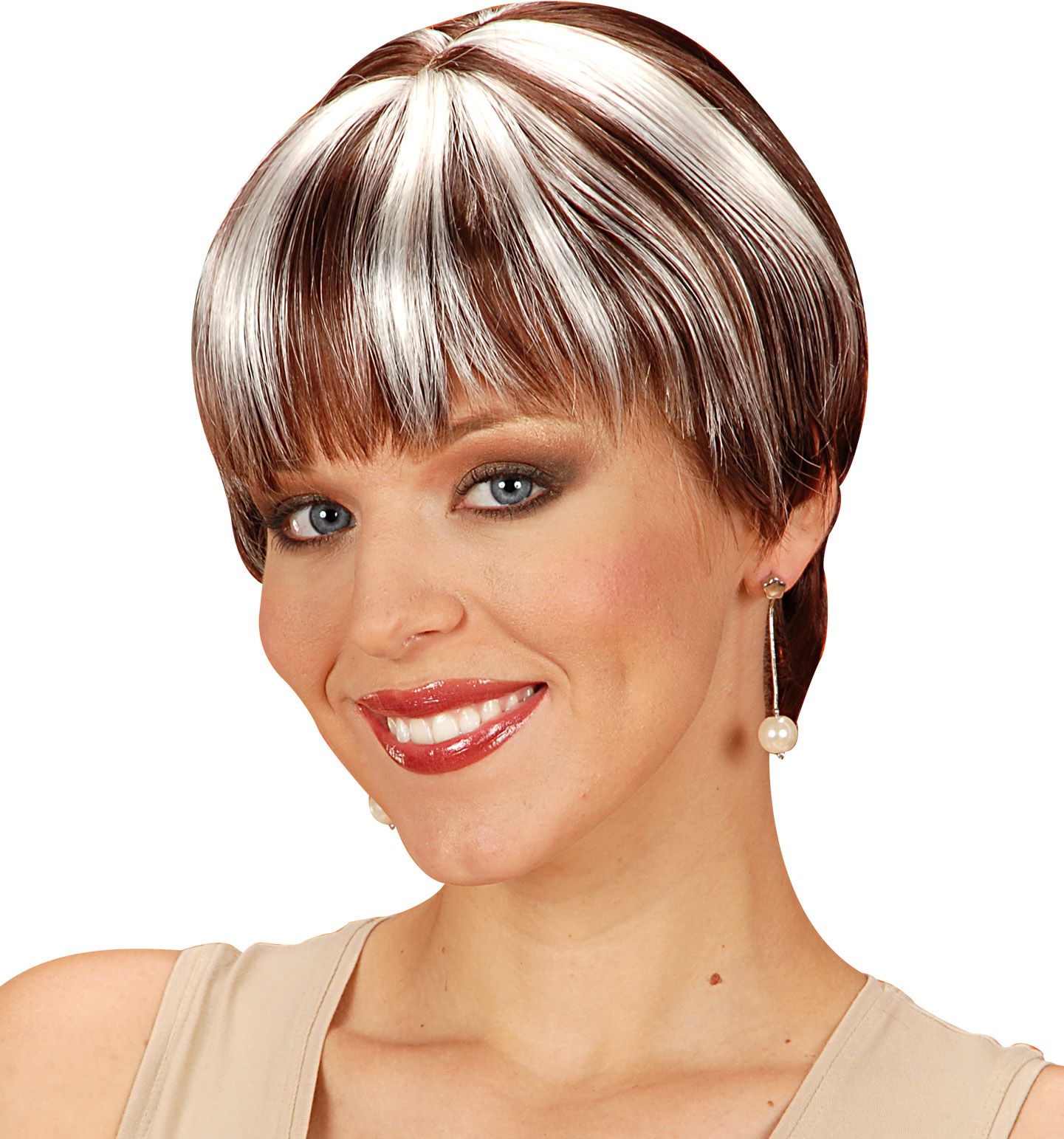 Bruin Witte Chanel Pruik