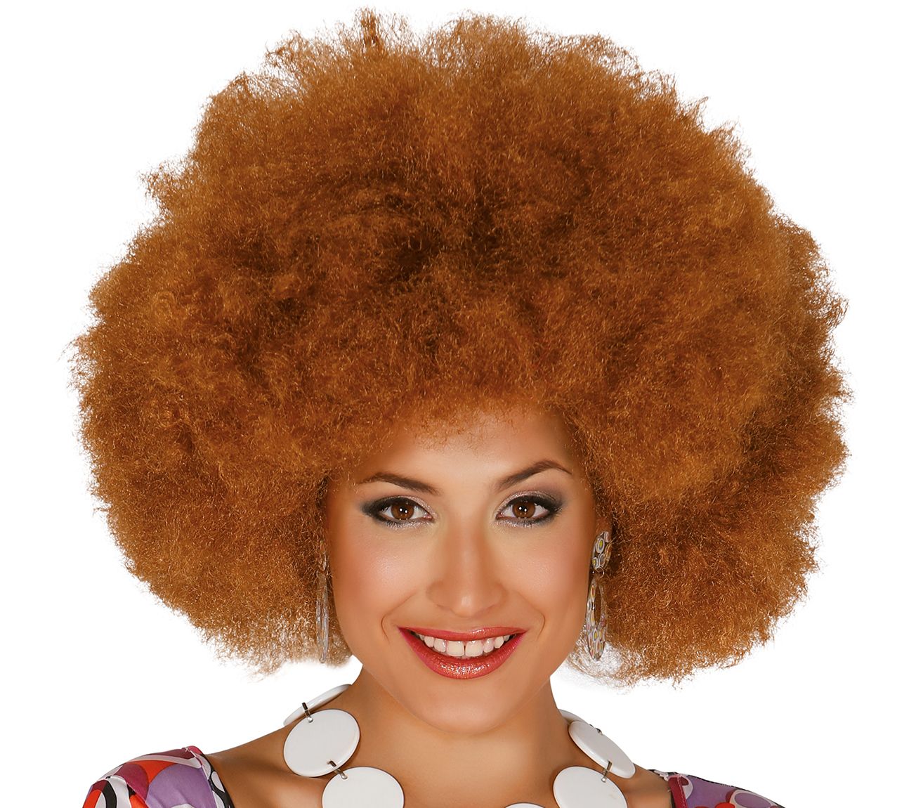 Bruine Afro Maxi Pruik