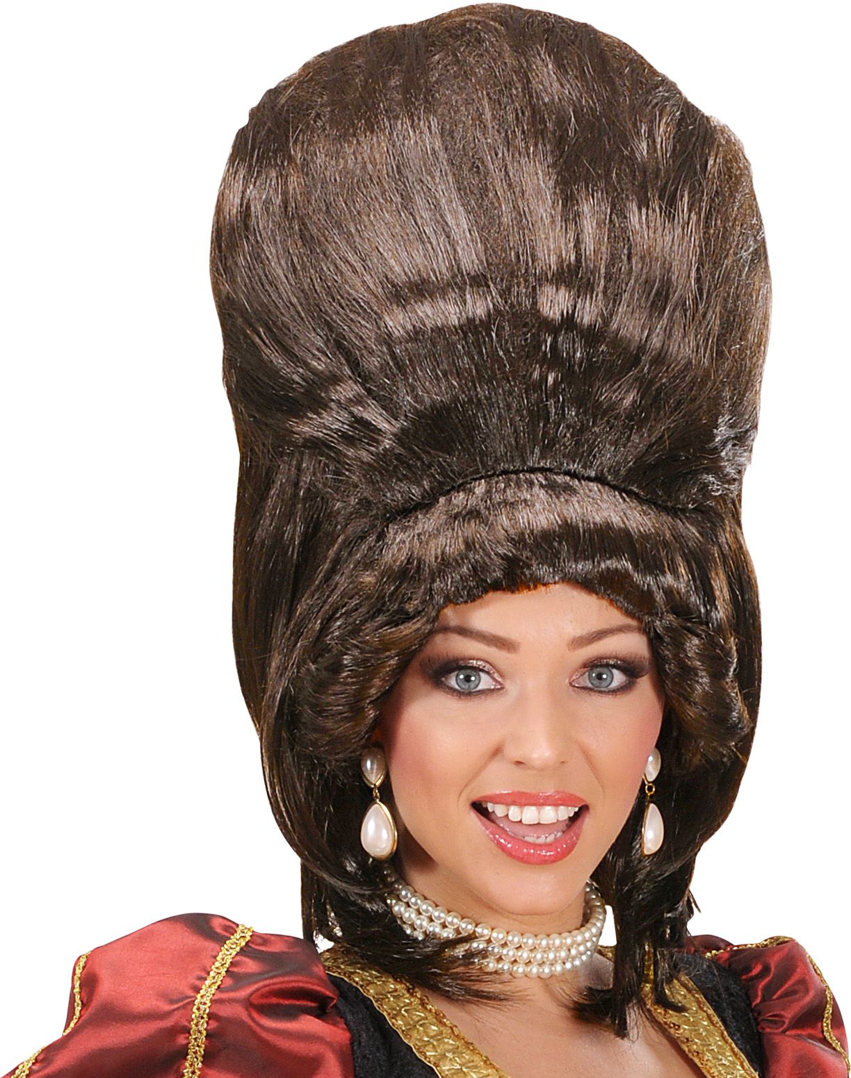 Bruine Barones Pruik