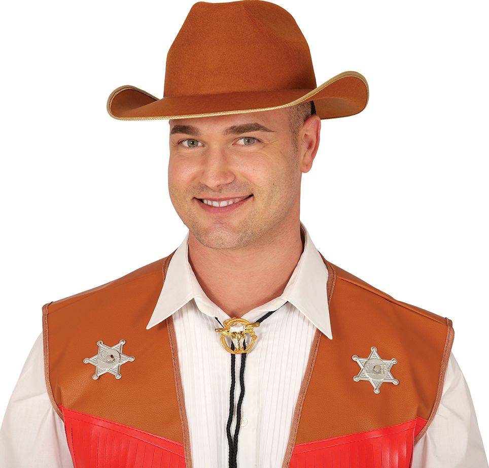 Bruine Basic Cowboyhoed Vilt