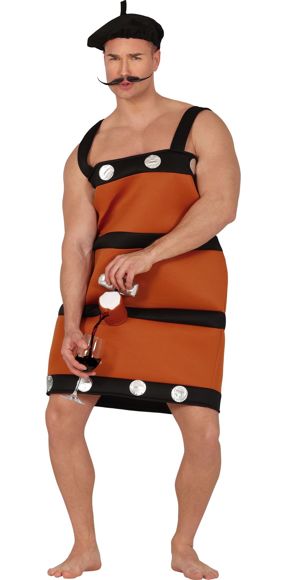 Bruine Biervat Outfit Heren