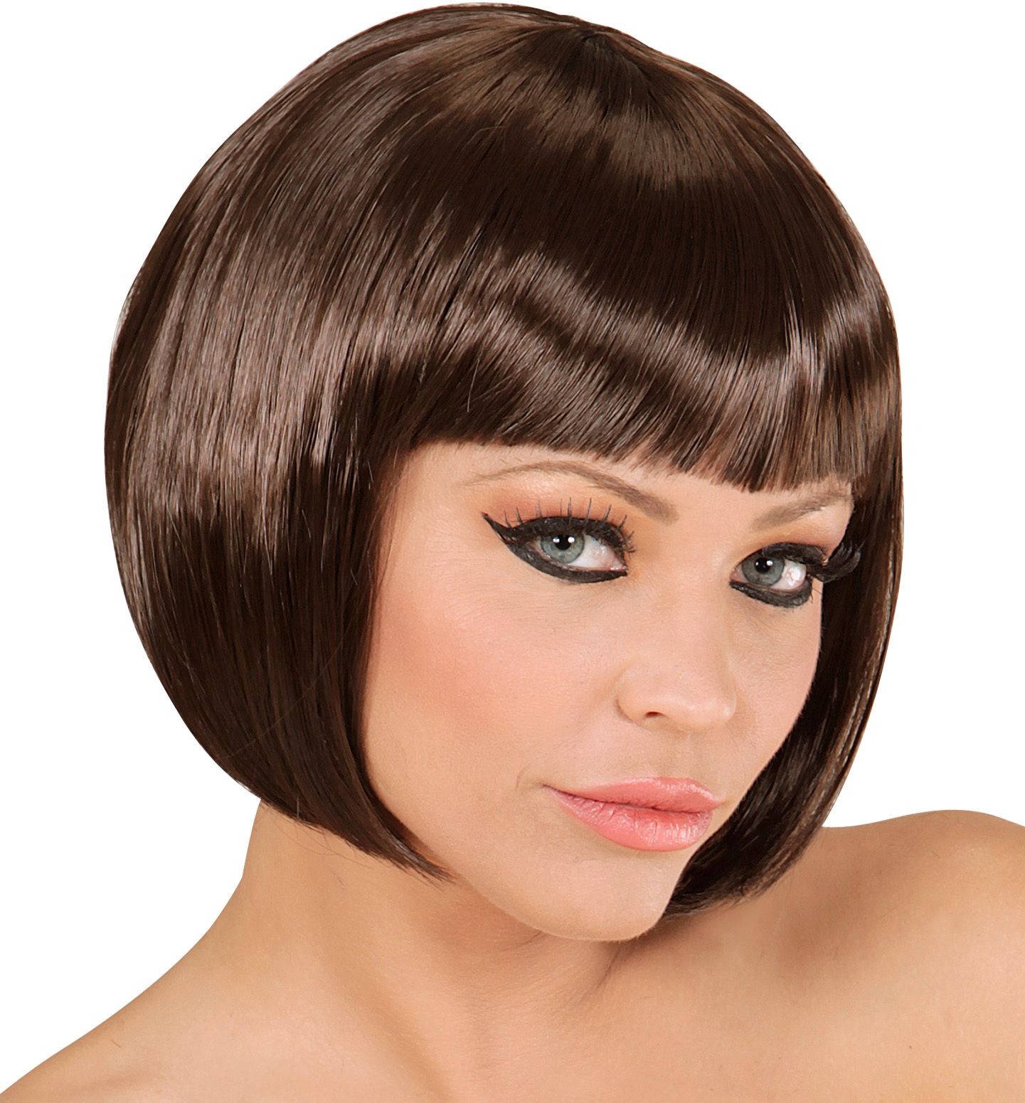 Bruine Boblijn Pruik