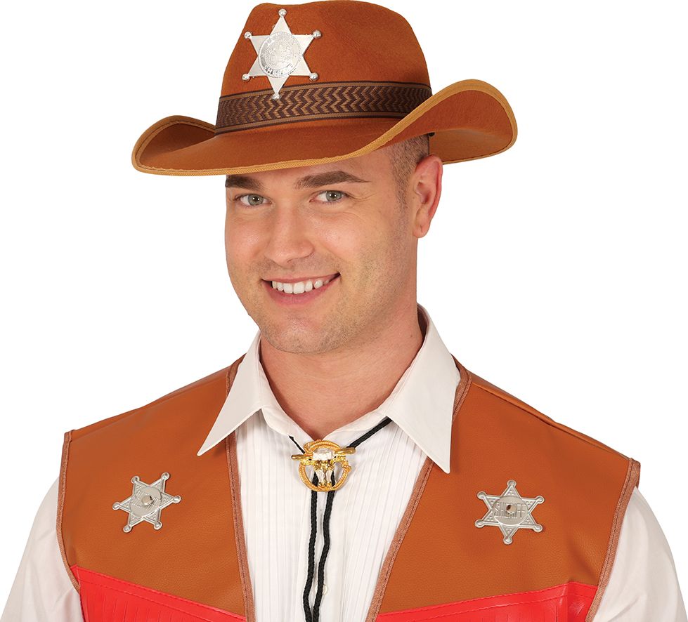 Bruine Cowboy Sheriff Hoed